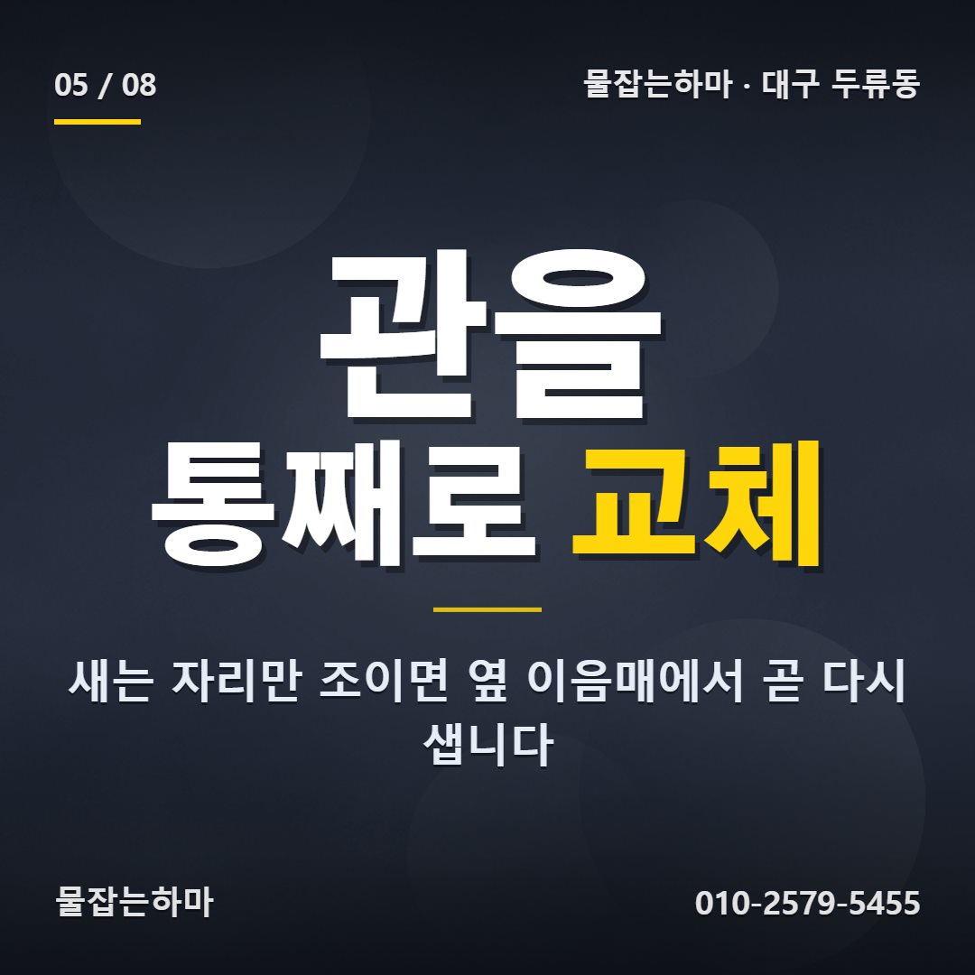 대구 두류동 누수업체 이렇게 정리했습니다