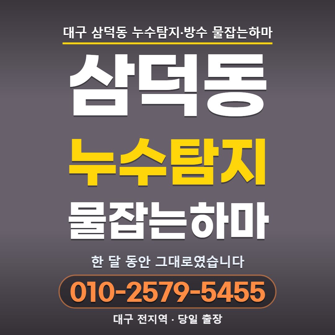 대구 삼덕동 누수탐지
