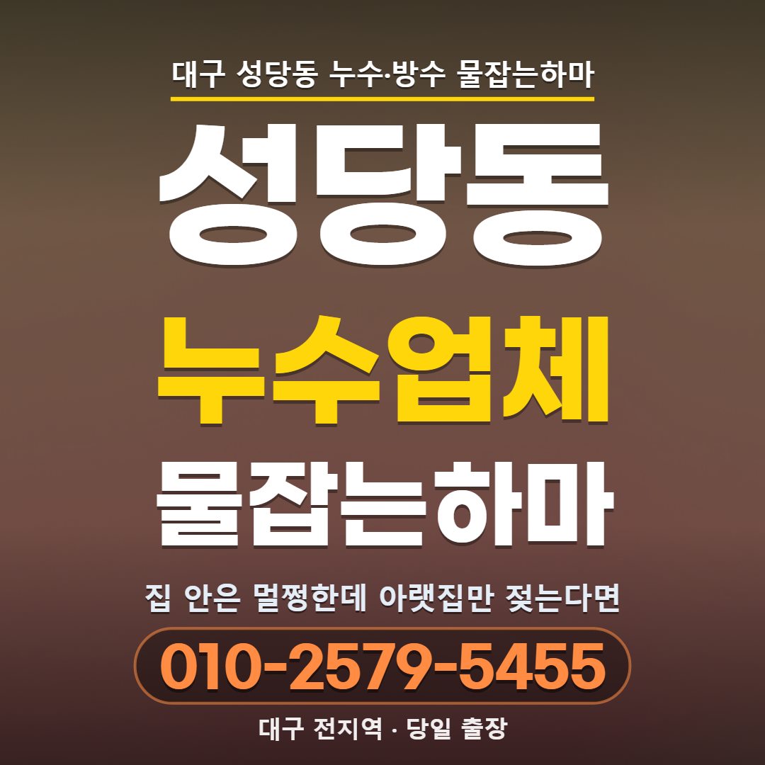 대구 성당동 누수업체