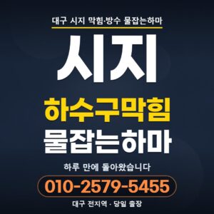 대구 시지 하수구막힘