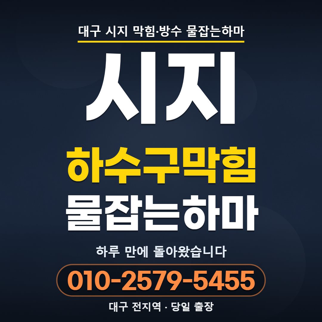 대구 시지 하수구막힘