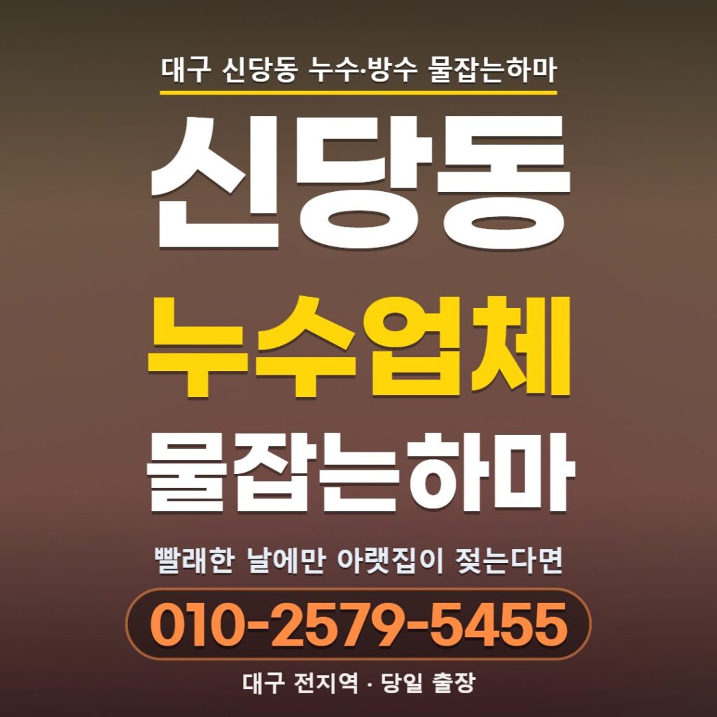 대구 신당동 누수업체