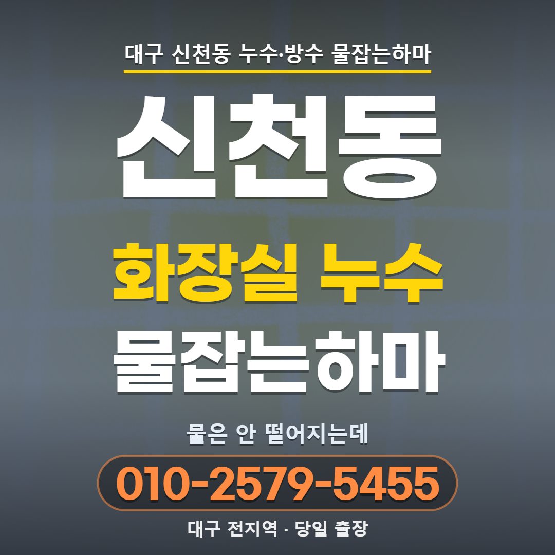 대구 신천동 화장실 누수
