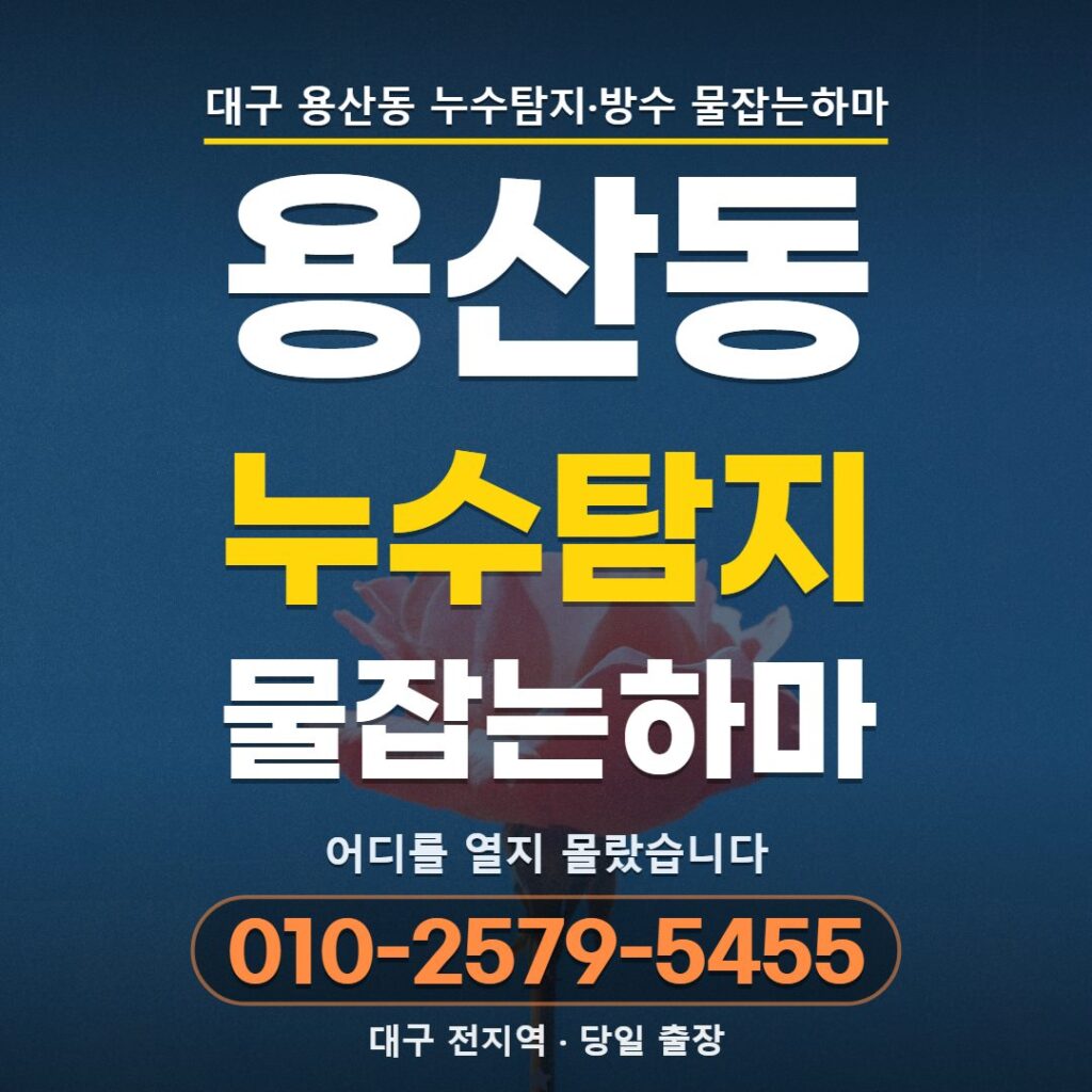 대구 용산동 누수탐지