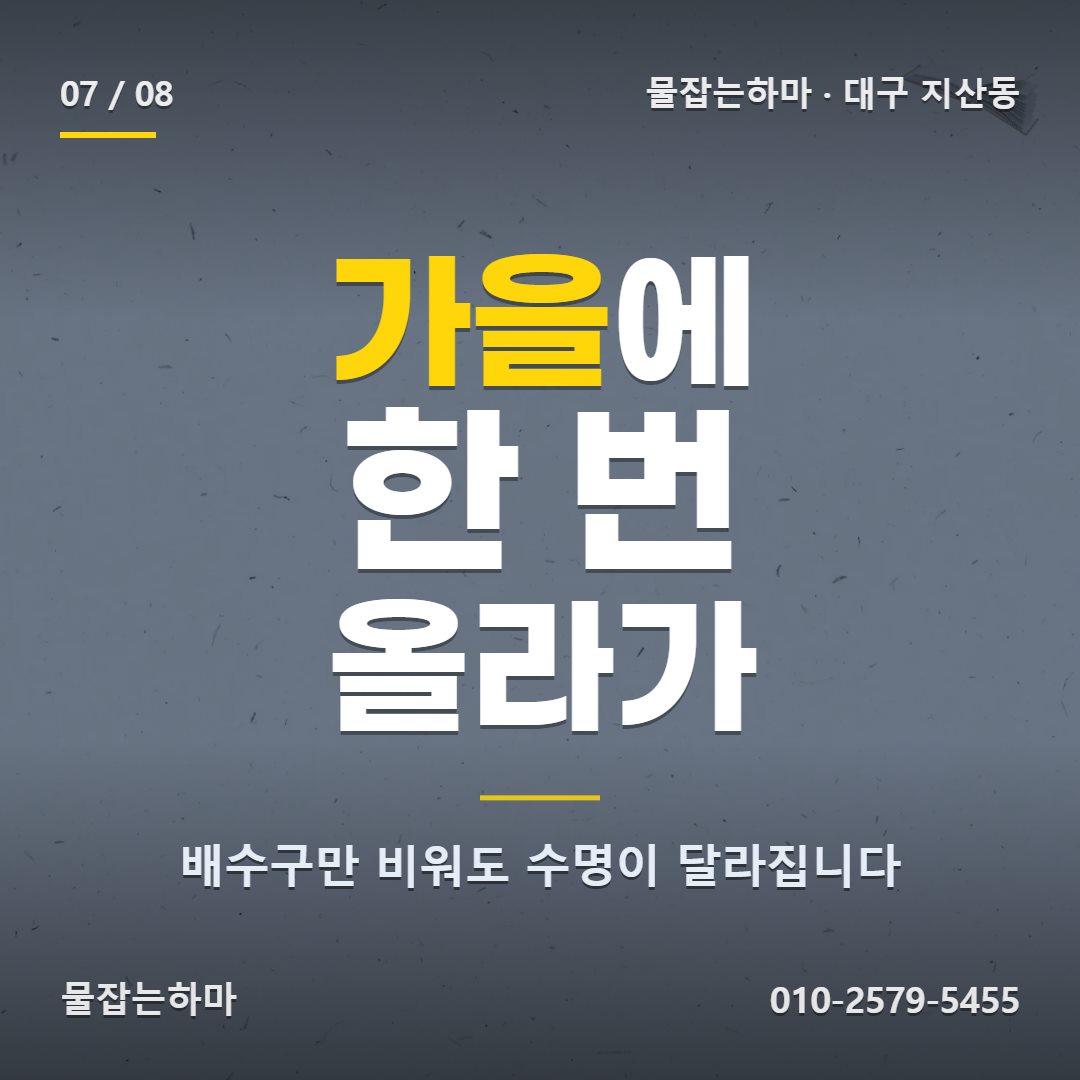 대구 지산동 방수업체 옥상은 가을에 한 번 올라가 보세요