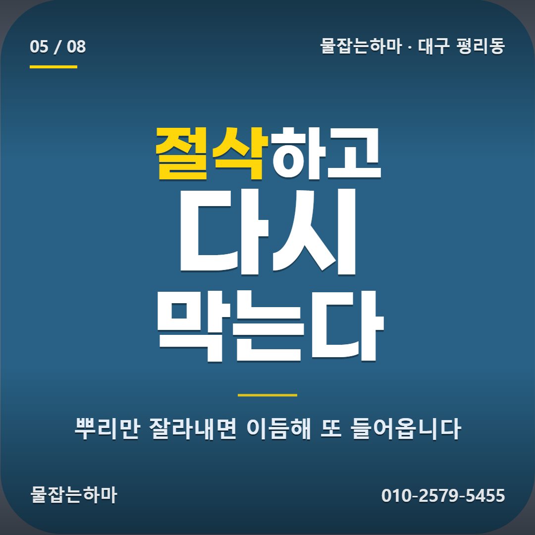 대구 평리동 하수구막힘 이렇게 정리했습니다